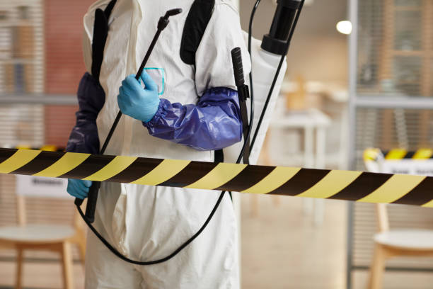 Professional Biohazard Cleanup technician working in Skidmore, TX